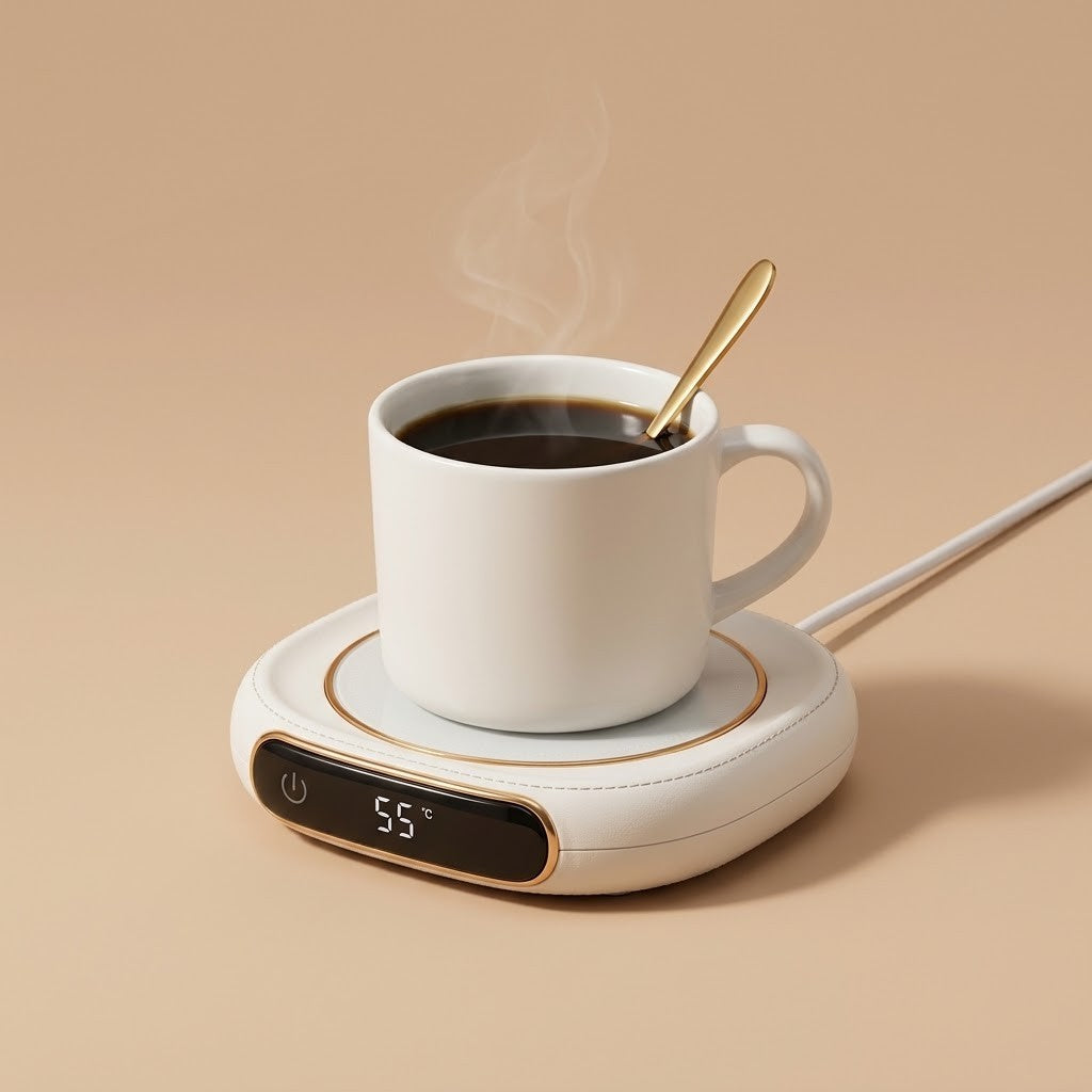 Calentador de tazas blanco a 55 °C